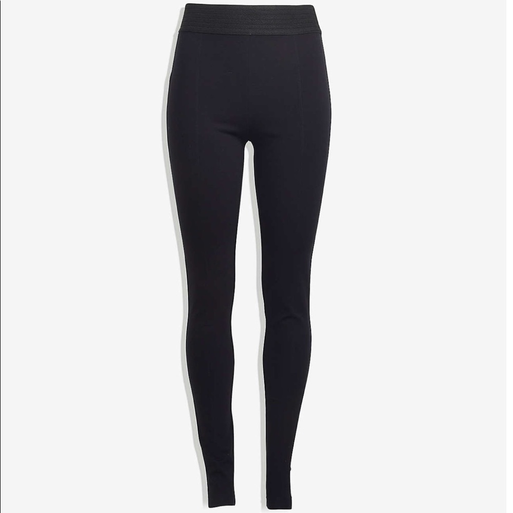 Loft Black Herringbone Waistband Leggings XS